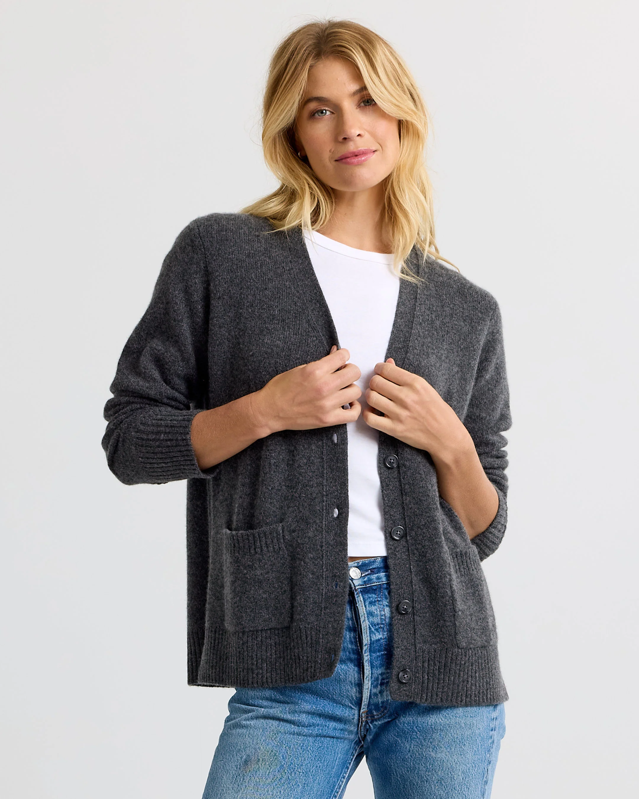 Cashmere Boyfriend Cardigan - Image 2