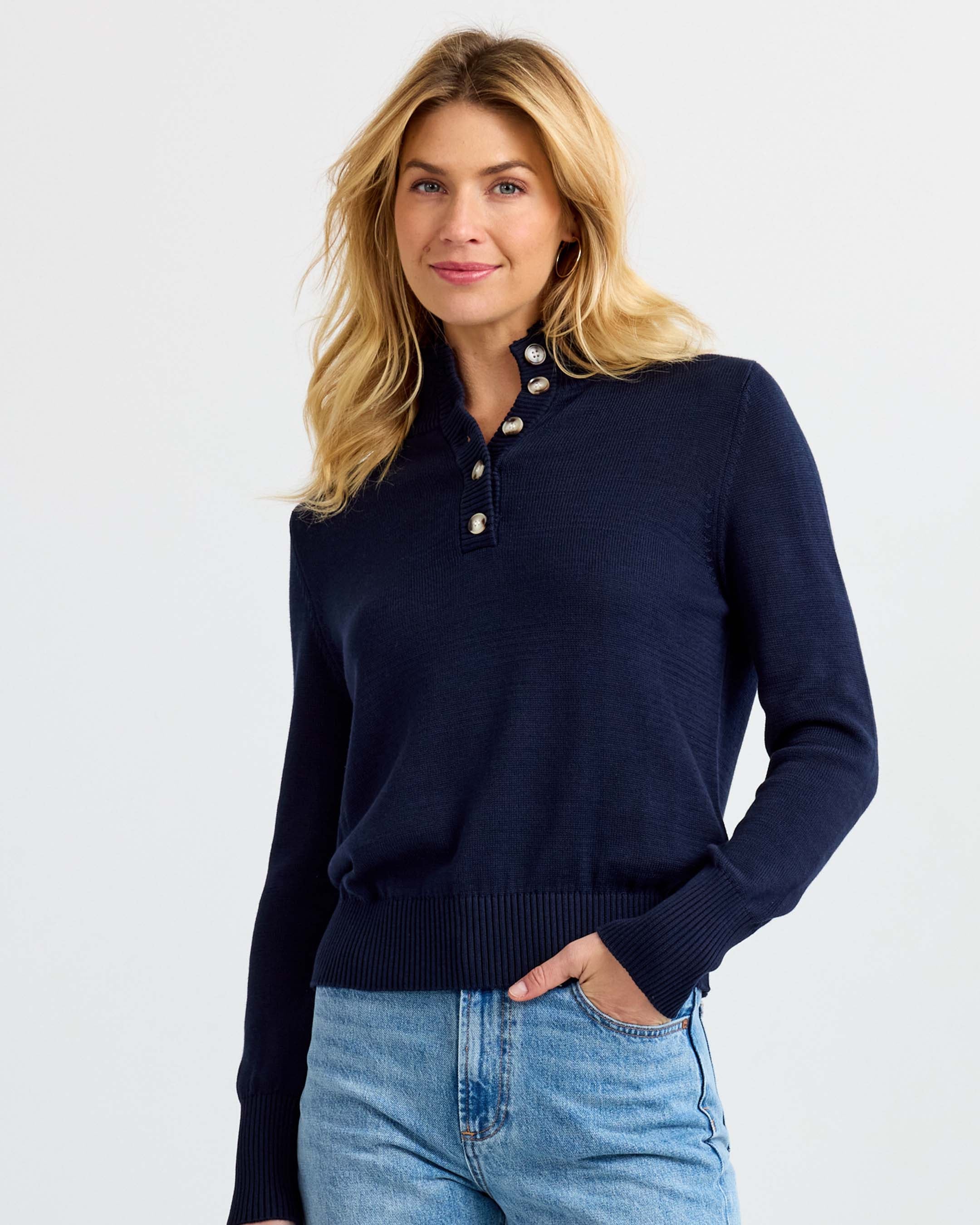 Cotton Henley Pullover - Image 3